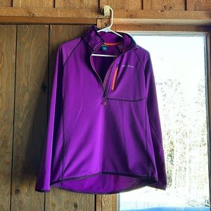 Eddie Bauer purple microgrid fleece